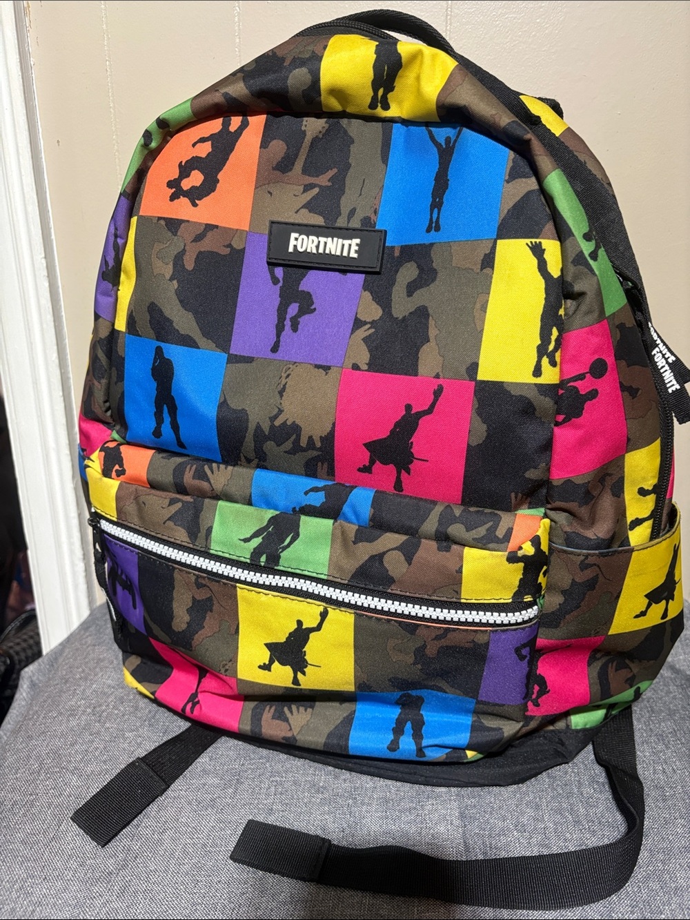 Fortnite Multicolor Camouflage Backpack School Bag